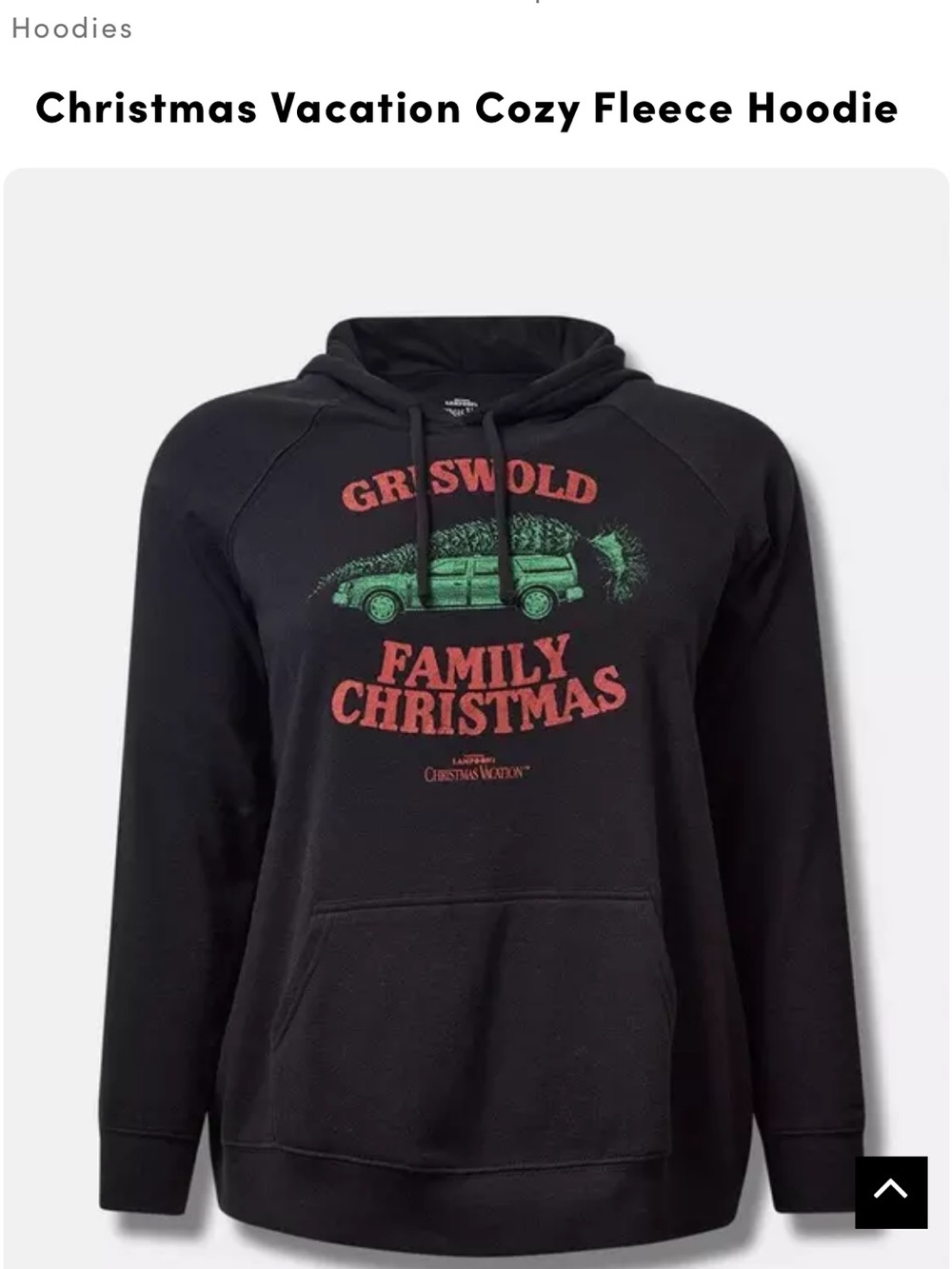 torrid Black 'Griswold Family Christmas' Cozy Fleece Hoodie